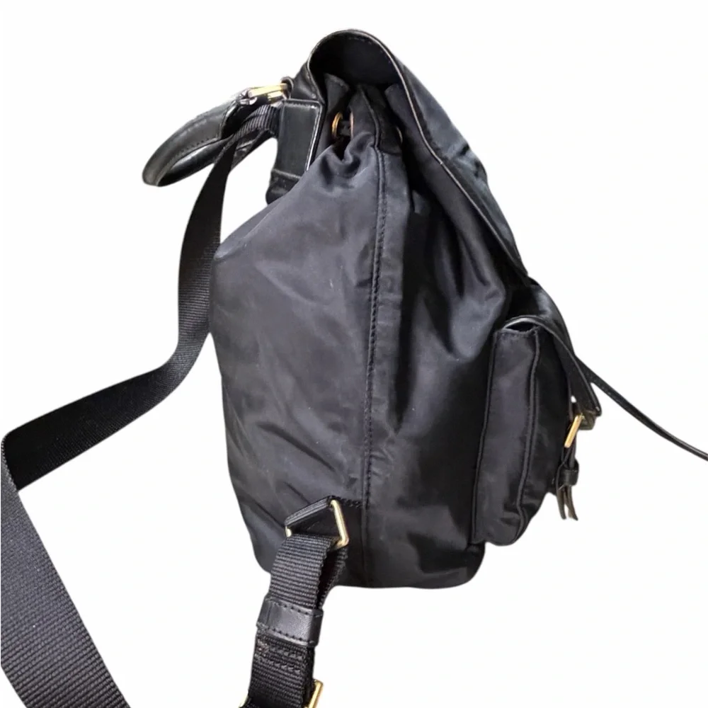 Tory Burch Nylon and Leather Black Backpack